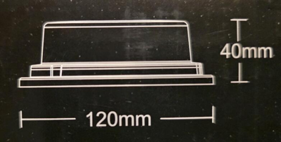 LED advarselsblink - LED Global LG712 - Mål: 40 mm x 120 mm