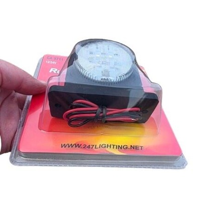 LED markeringslys rød/hvid til trailer, maskine og lastbil m.fl.