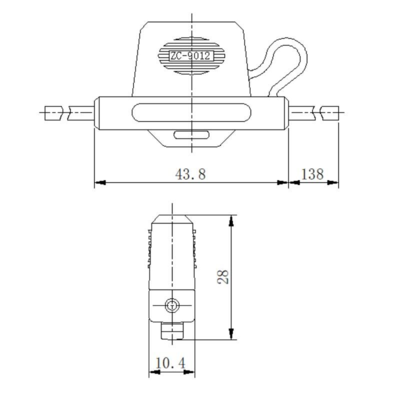 sikringsholder til standard bladsikring op til 35A - 4mm (12 AWG)