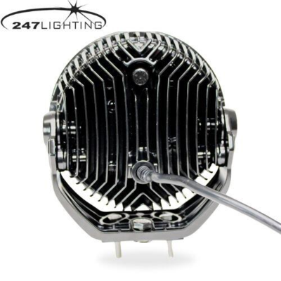 Kraftig 9" LED Projektør med DRL (Kørelys), positionslys & blinklys – 12800 lumen