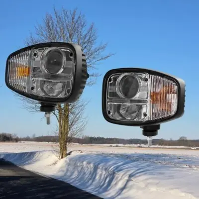 Sneplovslygter til lastbil, traktor, entreprenørmaskiner - Forlygtesæt i godkendt robust kvalitet
