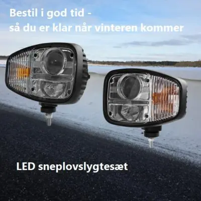 Sneplovslygter - bestil i god tid, så du er klar når vinteren kommer