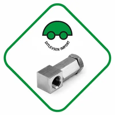 Lambda emulator 90° med metallisk mini-katalysator M18x1,5 (Euro 3,4,5)