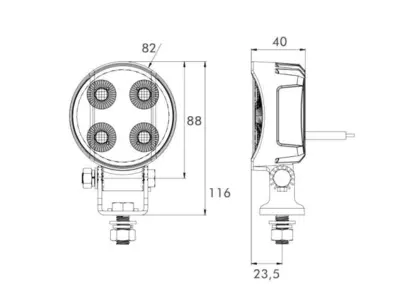 LED arbejdslygte 10-30V Proplast PRO-POWER-BAXTER 3400 lumen, ADR - Proplast 40494503