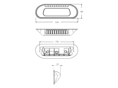 PRO-MULTI-WALL kombineret LED arbejds- og advarselslygte med 2.000 lumen