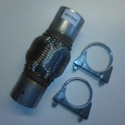Flexrør til udstødning Ø60 Længde 100/200 DIY m/clamps