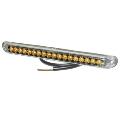 Bagerste Blinklygte LED 12V Proplast – Klar Glas