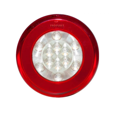 LED tåge- og baklygte PRO-RING FR 12/24V Ø140 mm fra Proplast – ECE-godkendt til lastbil og trailer, effektiv og holdbar med nem montering