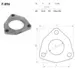 Flange Ø60 - Bolt afstand 82 mm