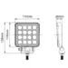 Smal og let model. LED arbejdslampe 10/30V 32W 1920 Lumen. IP66.
