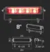 Rød advarselslys til gaffeltruck.
LED sikkerhedszonebelysning lygte 10-80V, Rød linje