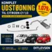 Komplet udstødning til Citroen C1 1.0, Peugeot 107 og Toyota Aygo med bagpotte og mellemrør