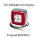 LED baklygte med baglys. Kabel 0,5 mtr. Proplast 40294003 -